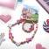 Set of children's "chosen" 2 items: beads, bracelet, star-random, color
