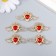 Decor for creativity Metal, plastic "Winged heart. Rubin" gold set 5x2 cm