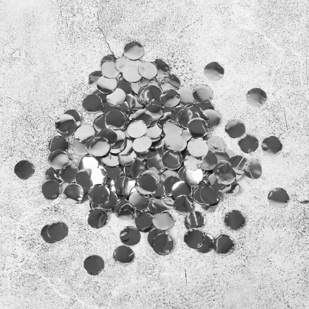 Filler for the ball "Confetti Circle", 1 cm, foil, silver color, 500 g