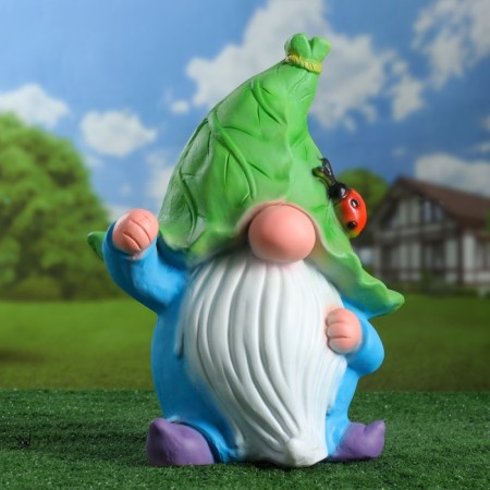 Garden figure "Dwarf with God's cow" 40x31x23cm