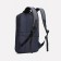 A backpack, a lightning department, an outer pocket, an attach to a suitcase, the color is blue