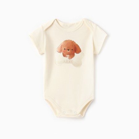 Body baby with a short sleeve, milk color, height 74 cm (6-9 months)