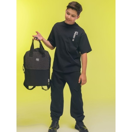 Baby bag, size 11x25x38 cm, black color-7