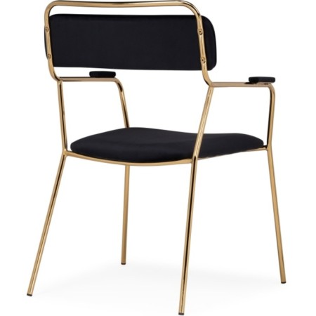 ASPEN Metal/velor Metal Carcass, gold/black 60x65x86 cm-3