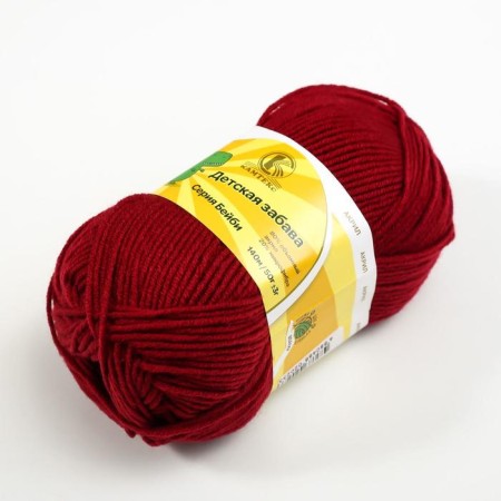 Yarn "Children's Fun" 20% microfiber, 80% acrylic 140m/50g (091 cherries)-1