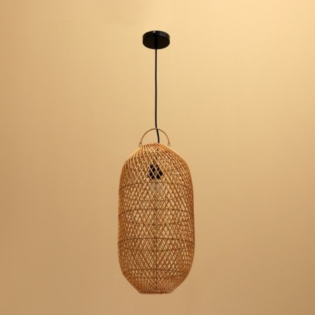 Ceiling lamp from the rattan "Kevin" 1x120W, E27, 25x25x50 cm-1