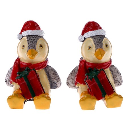 Miniature Puppet "New Year's Penguin", set of 2 pcs., Size 1 pc. - 3 × 3.5 × 3 cm-1