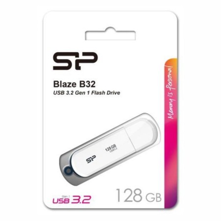 USB flash drive_128 Gb Silicon Power Blaze B32 White USB 3.1 / SP128GBUF32V1W