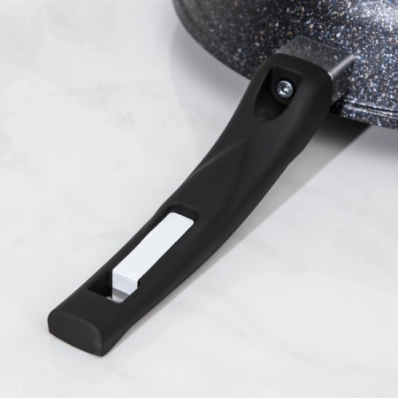 Frying pan “Granite Star”, D = 28 cm, plastic handle, anti -stick coating, black color-4
