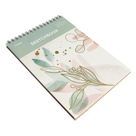 Sketchbook 21x29cm for pastel, 30 sheets "Flowers", hard cover, density 130 gr, mix-5
