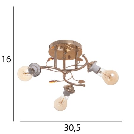 Greta chandelier BP 3x40W E27 Gold Model: 2600553-8