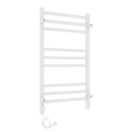 Two -heated towel rail Laris Astor ChK9, 350x700 mm, 9 crossbars, right, white-1