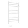 Two -heated towel rail Laris Astor ChK9, 350x700 mm, 9 crossbars, right, white