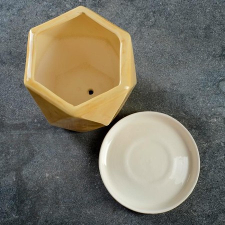 Set of pots 3pcs. "Crystal" beige: 7.4 liters, 3.9 liters, 0.6 liters-3