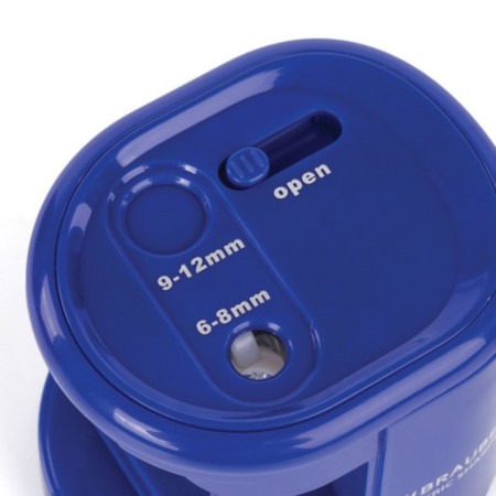 Electric grinder 2 holes Brauberg "Standard", power from 4 AA batteries, 228423-2