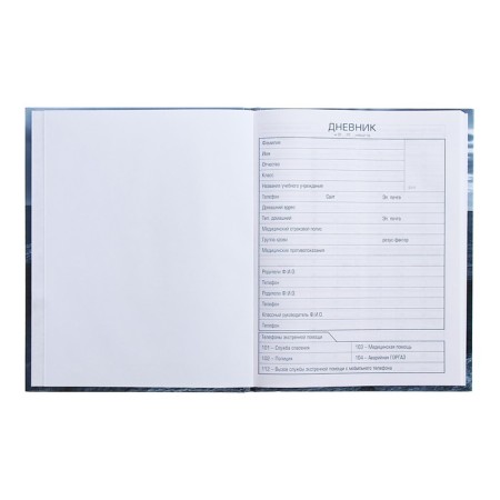 Universal diary for grades 1-11 "Roads", solid cover, glossy lamination, 40 sheets-4