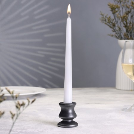 Classic candlestick, 6x5.5 cm, graphite