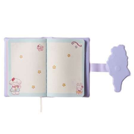 Gift notebook, A6, 100 sheets, color block, with a curly knife, PVC cover, "Anime", mix-12