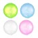 Polymer ball 18 "Neon", set 7 pcs., Mix color