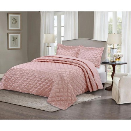 A set with a "Paola" bedspread, size 240x260 cm, 50x70 cm - 2 pcs, color ash rose-7