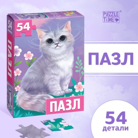 Children's puzzle "Cute cat", 54 elements