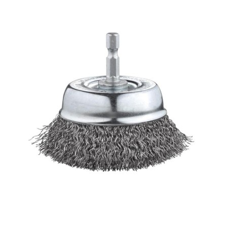The cup brush for the drill kwb, d = 80 mm, wire d = 0.35 mm, shank d = 6 mm, steel HSS