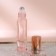Window bottle for perfume, with a metal roller, 10 ml, pink/pink gold color