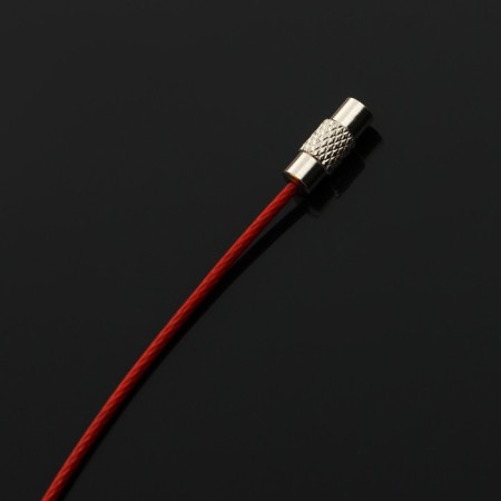 TORSO keychain, steel cable, 15 cm, red-3
