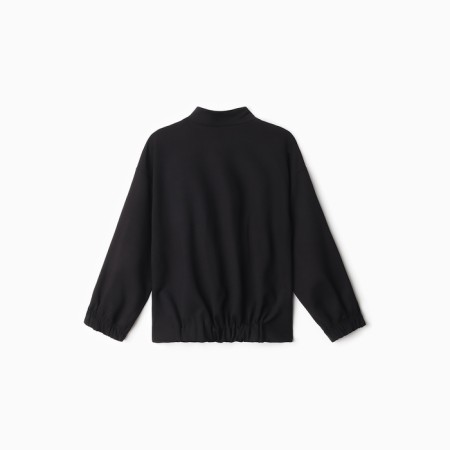 Бомбер для девочки MINAKU: Casual Collection KIDS, цвет чёрный, рост 158 см-8