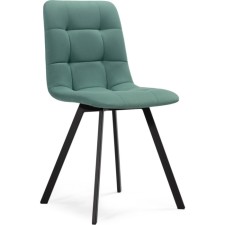 Stool on a metal frame chilli metal/velor, black/green 43.5x50x87.5 cm