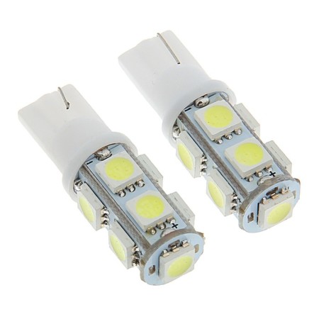 Auto Stuffing LED Cartage, T10 W5W, 12 V, 9 SMD-5050, set 2 pcs-1