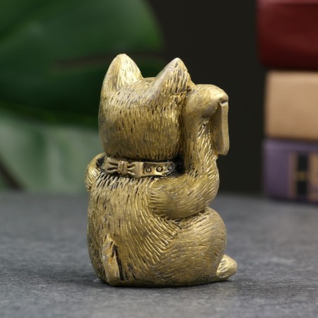 Figure "Cat Money" gold, 8x5x5cm-2