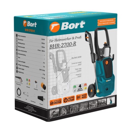 High pressure washing Bort BHR-2700-R, 2500 W, 180 bar, 480 l/h-7