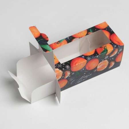 Box for Makarun "Manadarin" 12 x 5.5 x 5.5 cm., New Year-1