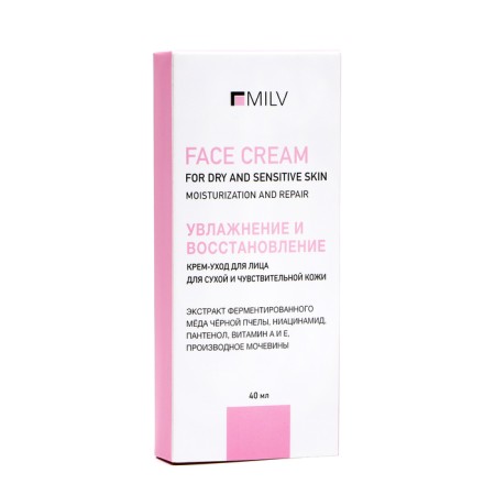 Cream-cream for dry and sensitive skin of MILV moisturizing and recovery, 40 ml-4