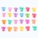 Hair crab "Momina Bead", 24 pcs., 1 x 1.5 x 1.5 cm