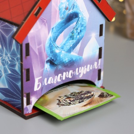 New Year's tea house "Snake. Blagodia" 10.5x9.5x12 cm-3