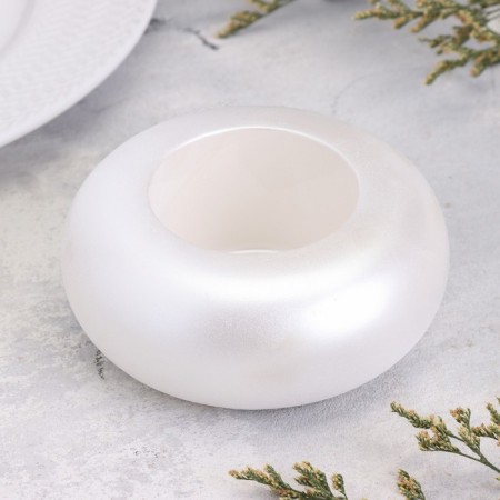 Complete "Complete" from gypsum small, 9x2.5cm, white parlamutore-1