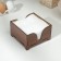 Wooden wiper "walnut", without engraving, with napkins, brown color