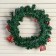 New Year's Wreath D-22 cm "Cozy fairy tale" Snow Bows Bows Ornament