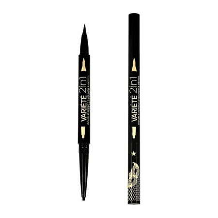 Eye-wiring for eyes 2 in 1 Eveline Variete, waterproof, Ultra Black tone