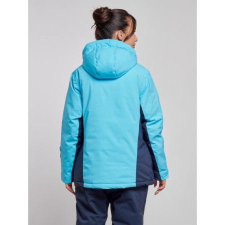 Ski jacket female winter, size 60, blue color-3