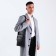 Male bag, black color