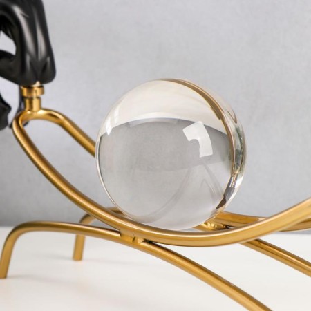 Souvenir metal, glass "Thinkers" black with gold 25x39x7 cm-4