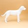 Dog mannequin, stagnant, collapsible, fiberglass, white