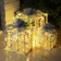 LED figure "Brilliant gifts" 15, 20, 25 cm, textiles, metal, 220 V, glow warm white
