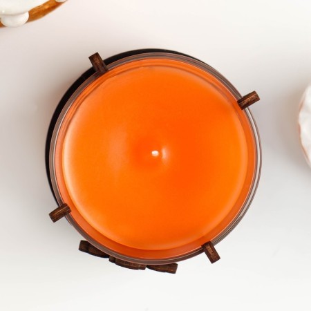 Easter candle in a glass Aromatic "Orthodox Cross", 10x9.5 cm, 290 g, citrus-1