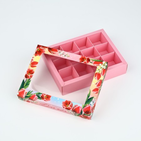 Folding box under 12 sweets "for you", 14.4 x 18.4 x 3.8 cm-3