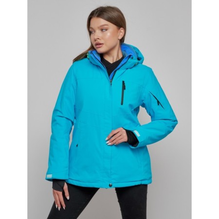 Ski jacket female, size 42, blue color-2