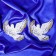 Jewelry decoration "Bird" (set 2 pcs) 12x12 cm, white-golden